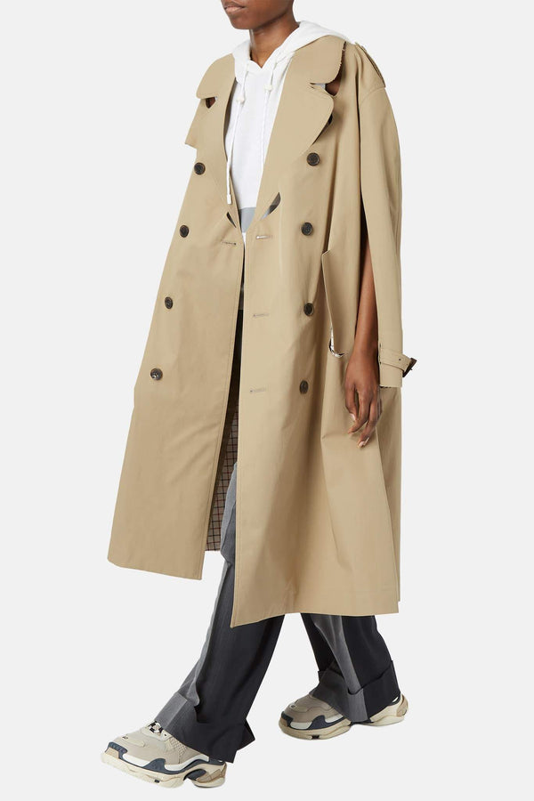 Trench à découpes beige Maison Margiela