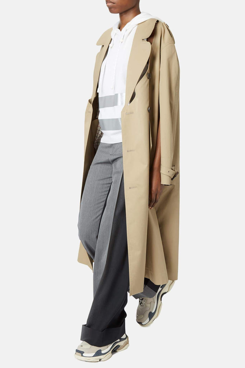 Trench à découpes beige Maison Margiela