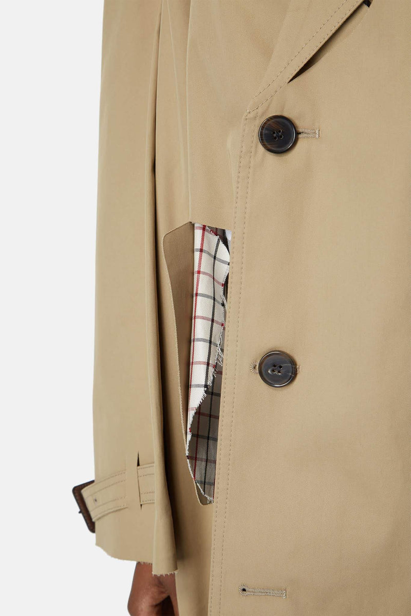 Trench à découpes beige Maison Margiela