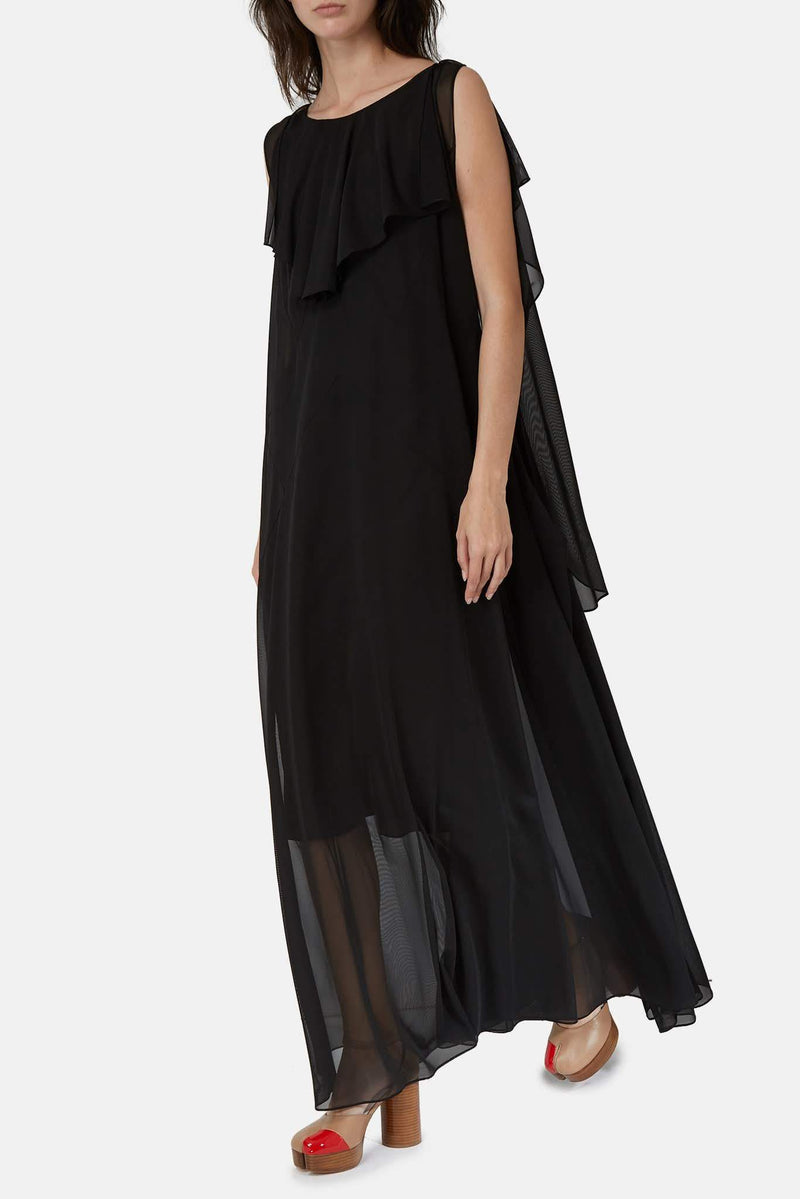 Robe drapée noire Maison Margiela