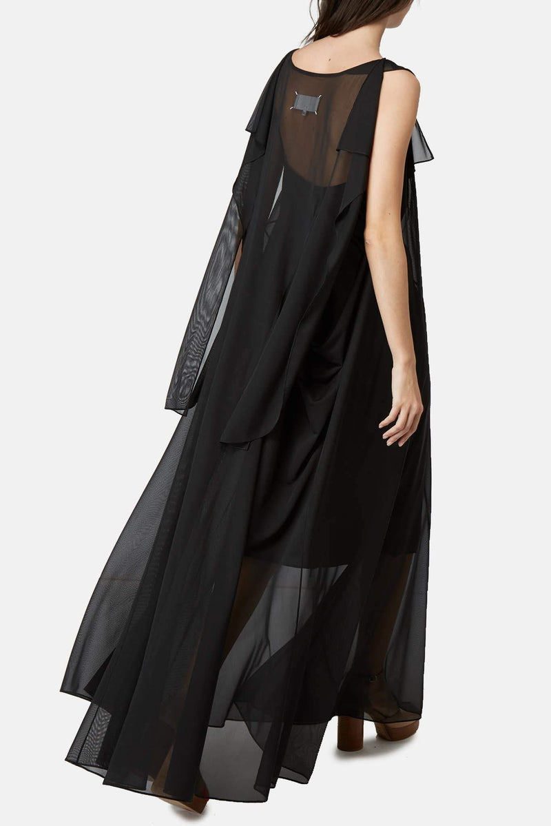 Robe drapée noire Maison Margiela