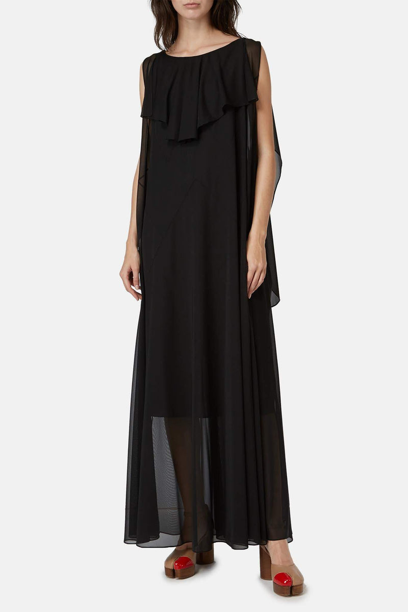 Robe drapée noire Maison Margiela