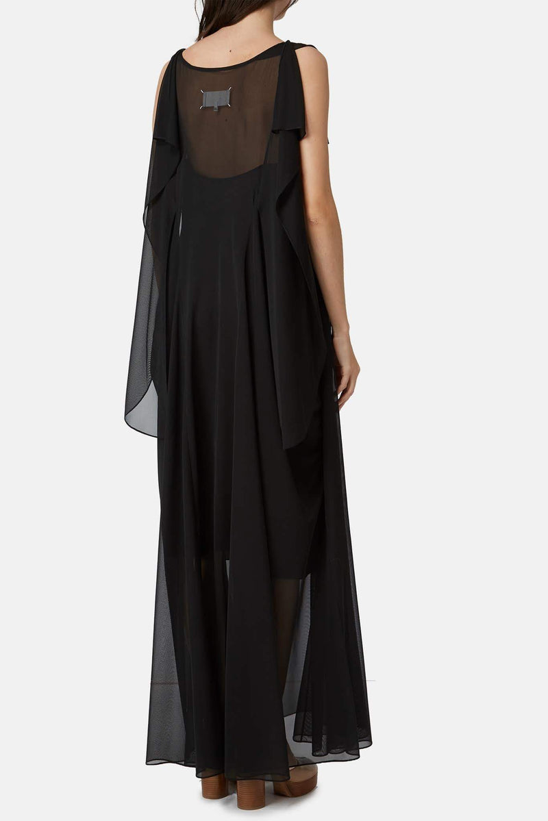 Robe drapée noire Maison Margiela