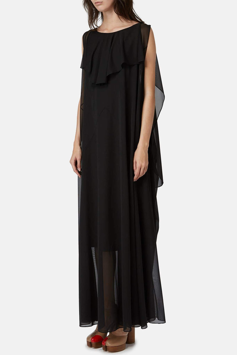 Robe drapée noire Maison Margiela