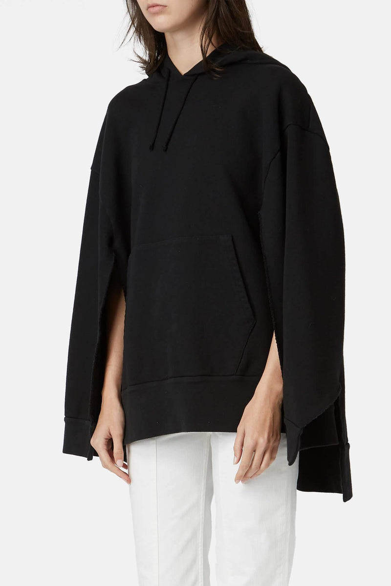 Hoodie en coton noir Maison Margiela