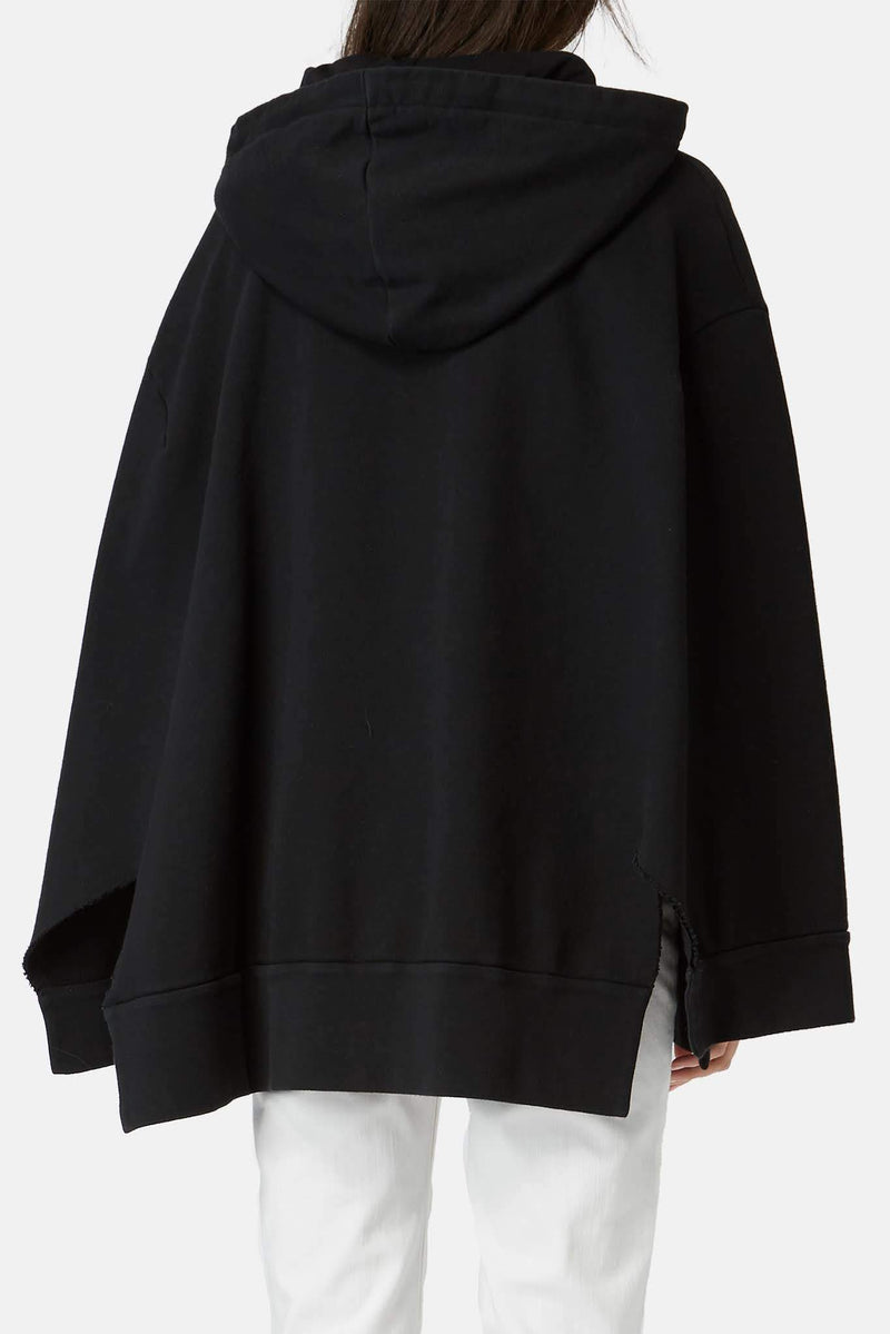 Hoodie en coton noir Maison Margiela