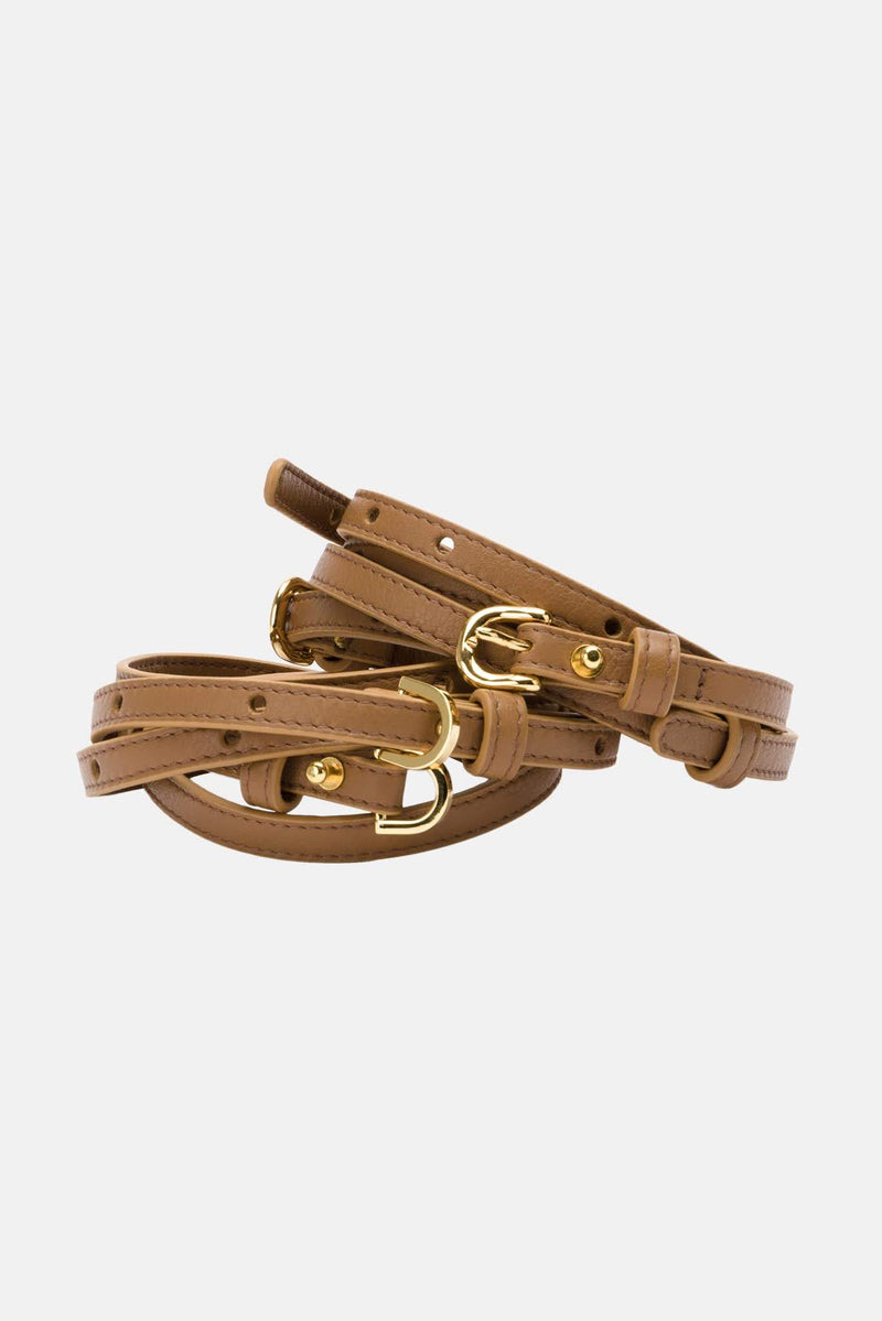 Ceintures en cuir camel Rokh