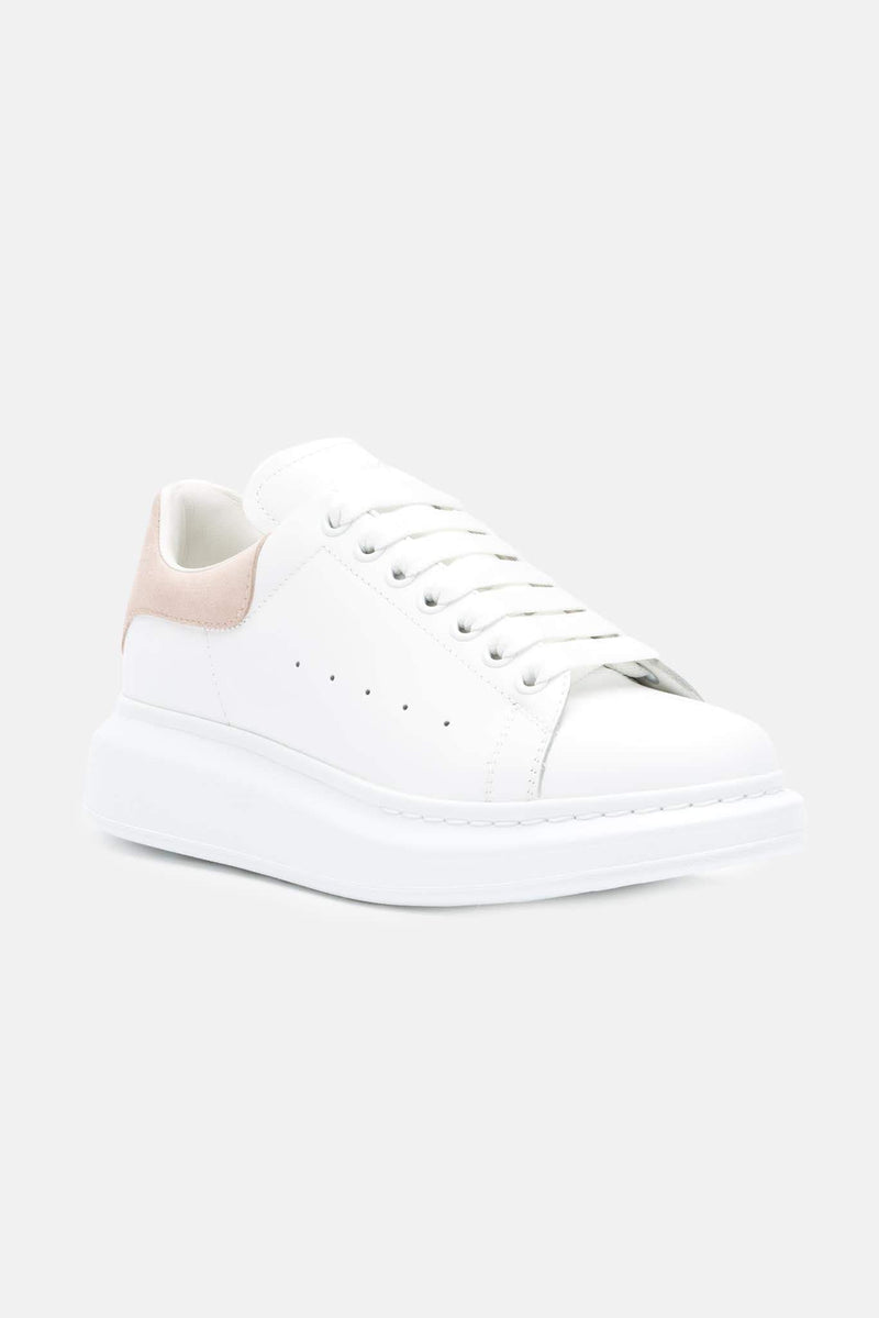 Baskets basses blanches et rose poudré Alexander McQueen