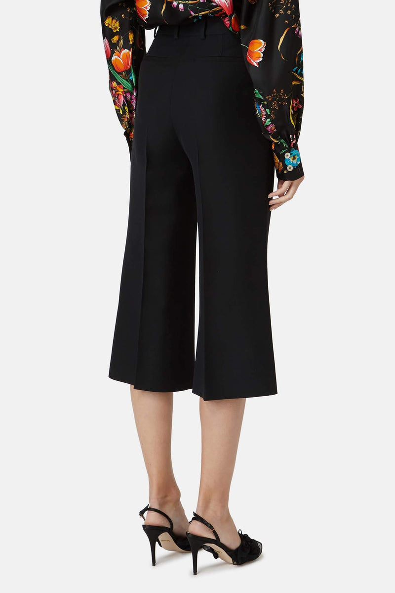 Pantalon en laine mélangée noir Gucci