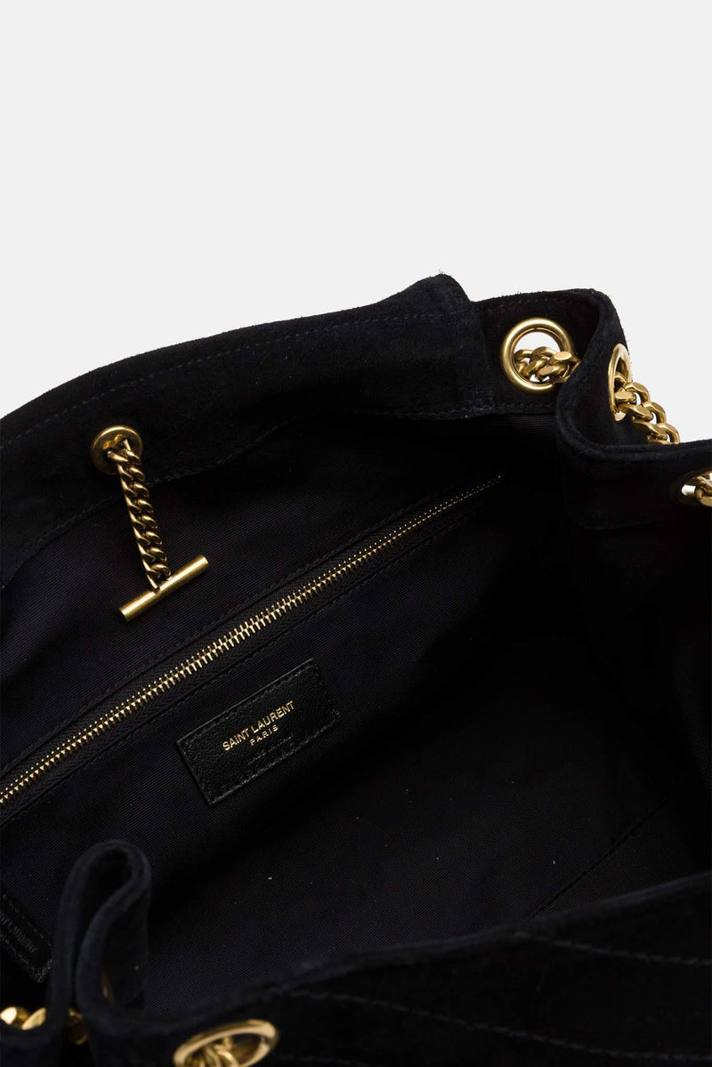 Sac effet daim noir "Nolita" Saint Laurent