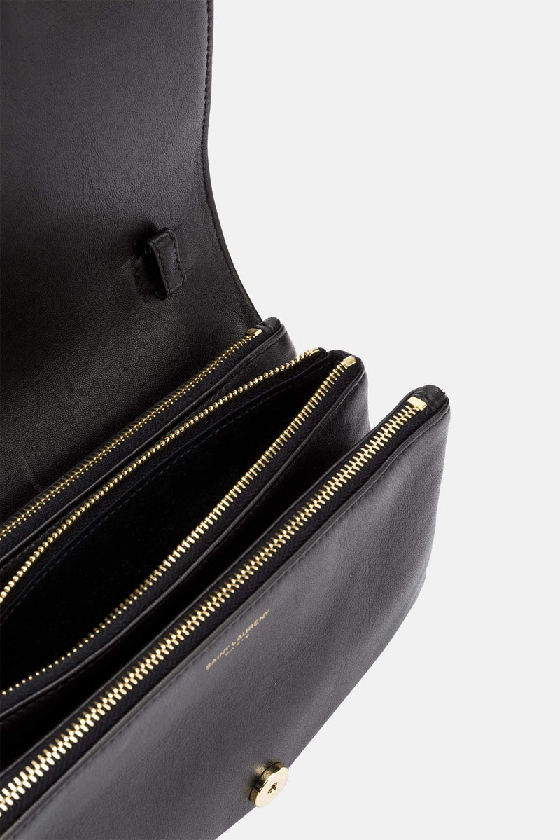 Sac en cuir noir "Angie" Saint Laurent