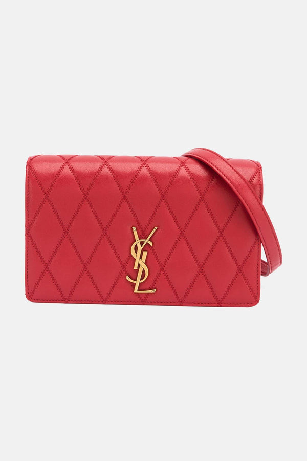 Sac en cuir rouge "Angie" Saint Laurent