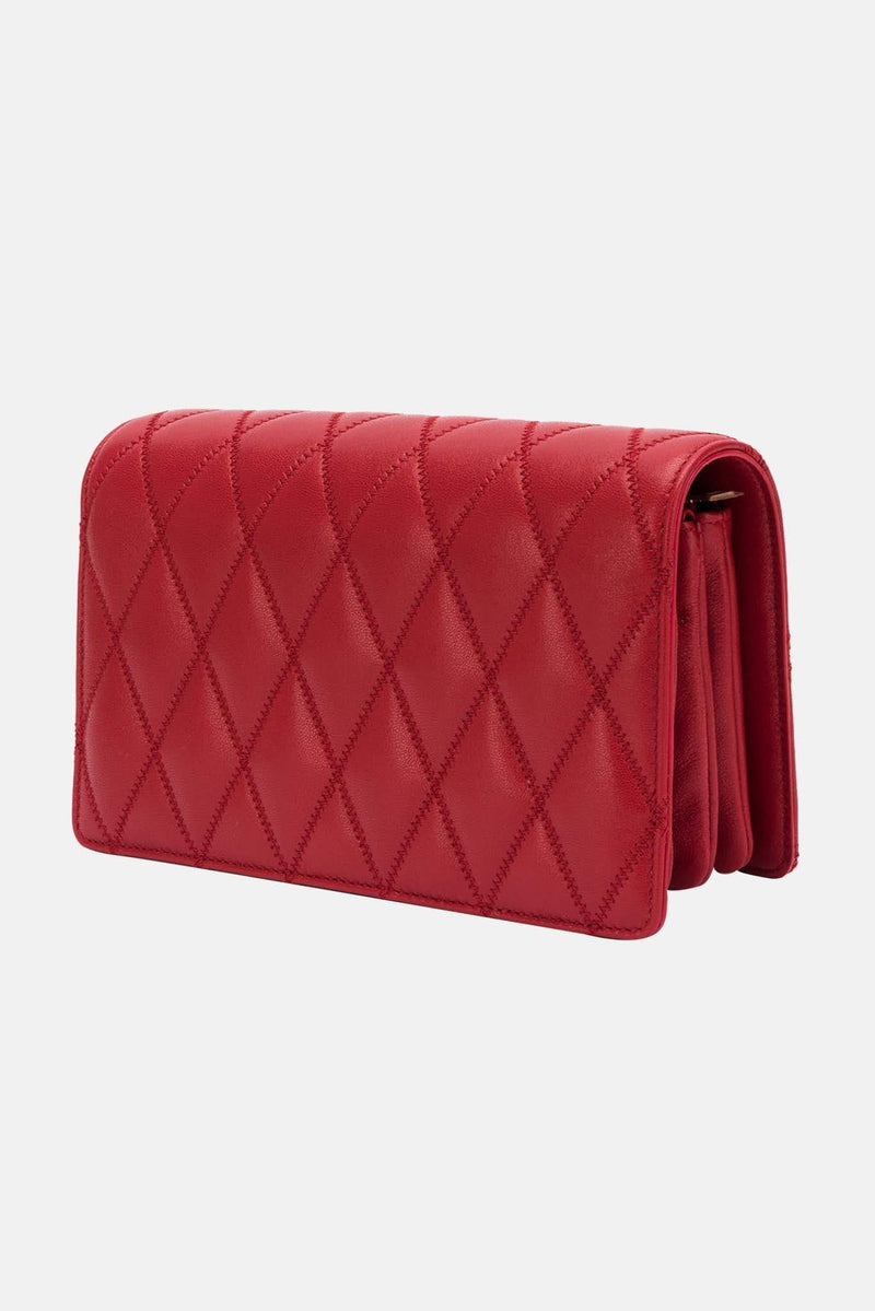 Sac en cuir rouge "Angie" Saint Laurent