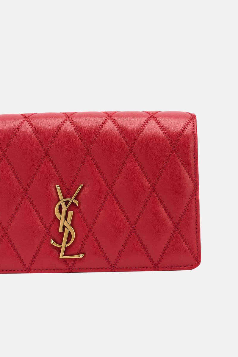 Sac en cuir rouge "Angie" Saint Laurent