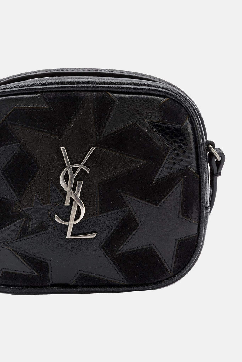 Mini sac en cuir noir "Blogger" Saint Laurent