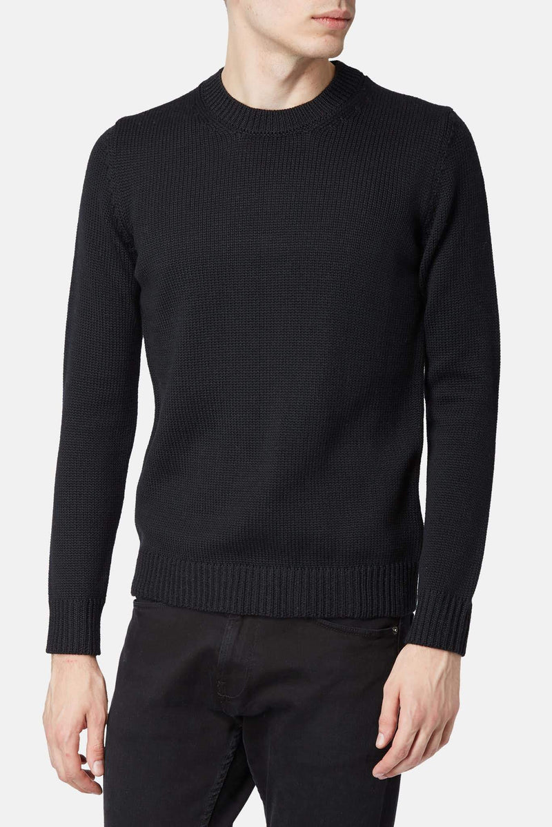 Pull en laine noir Roberto Collina