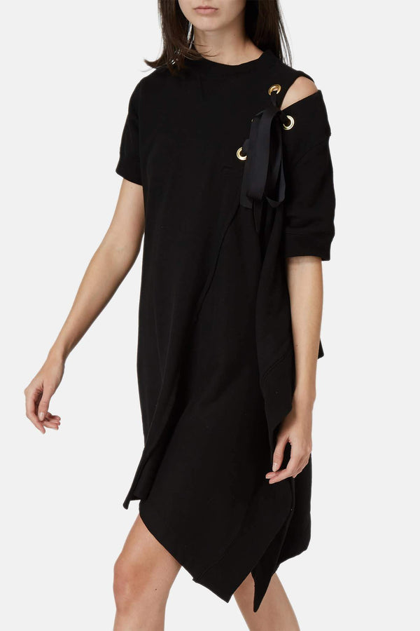 Robe en coton noire Sacai