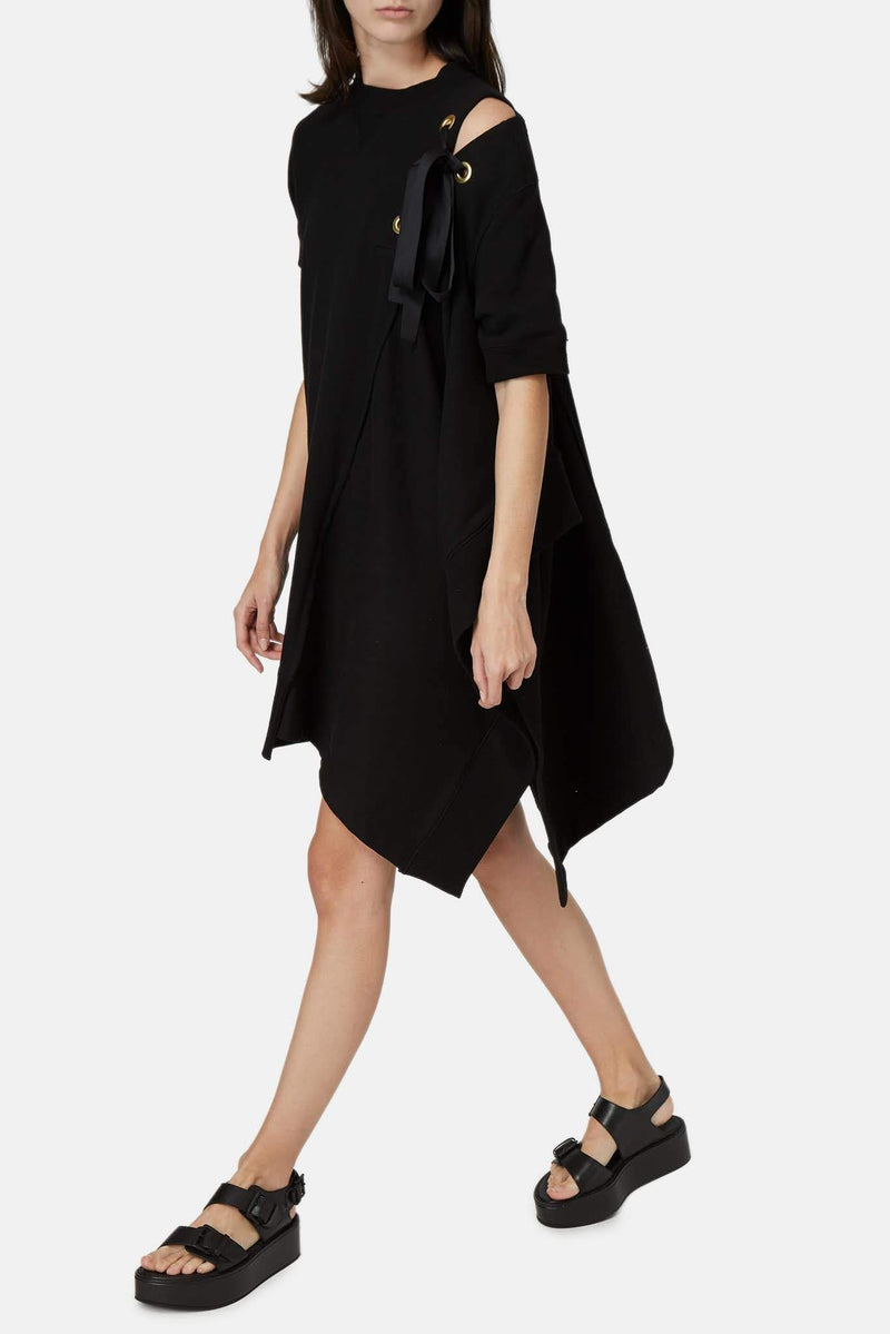 Robe en coton noire Sacai