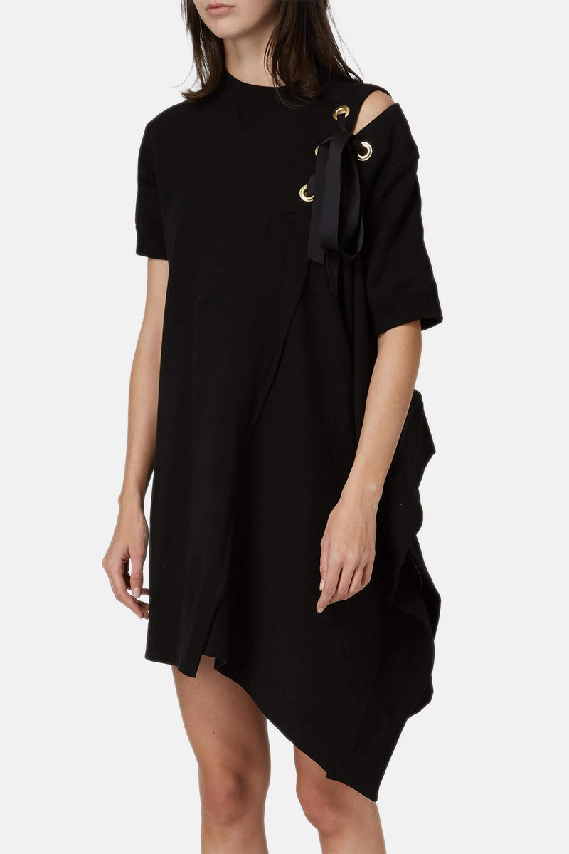 Robe en coton noire Sacai