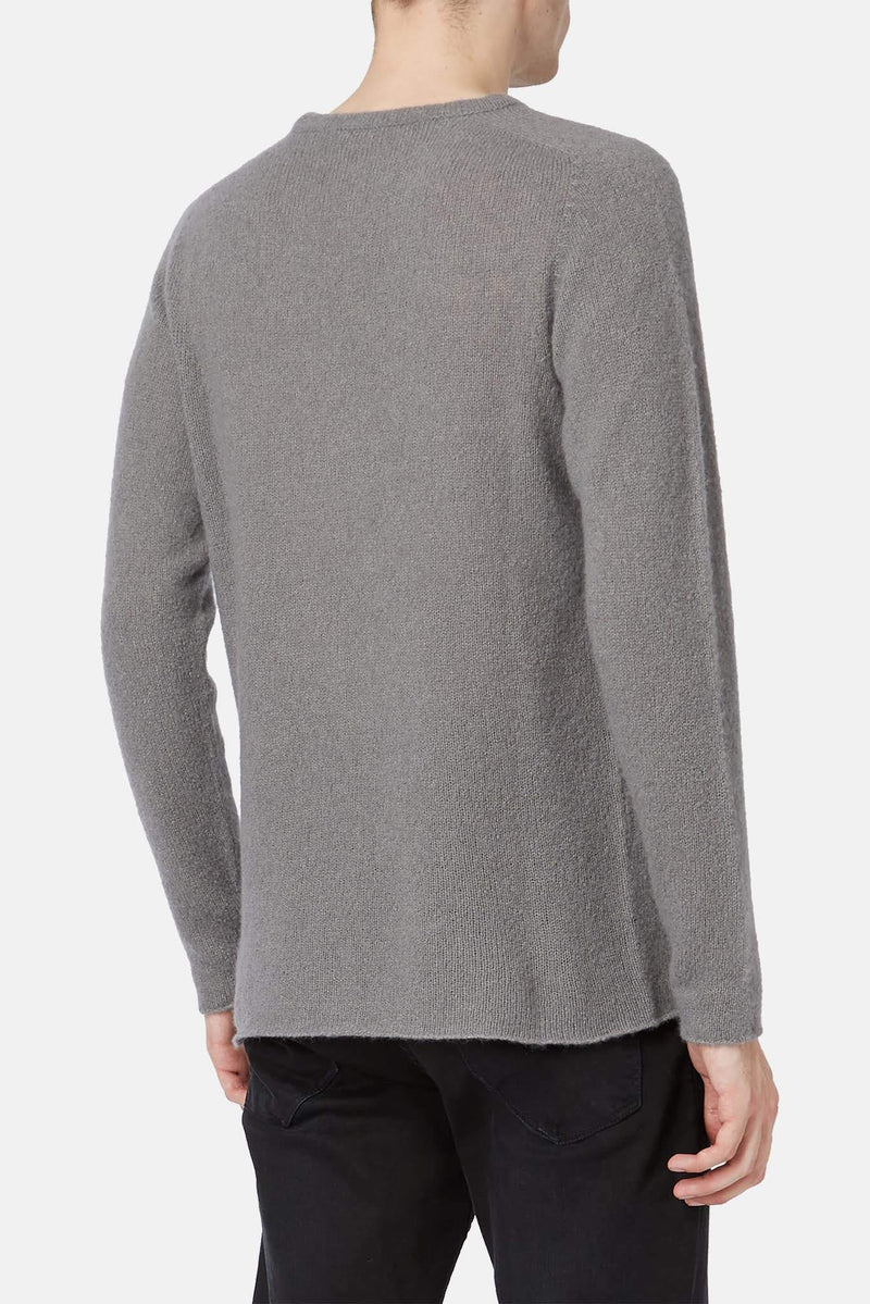 Pull en cachemire et soie gris Roberto Collina