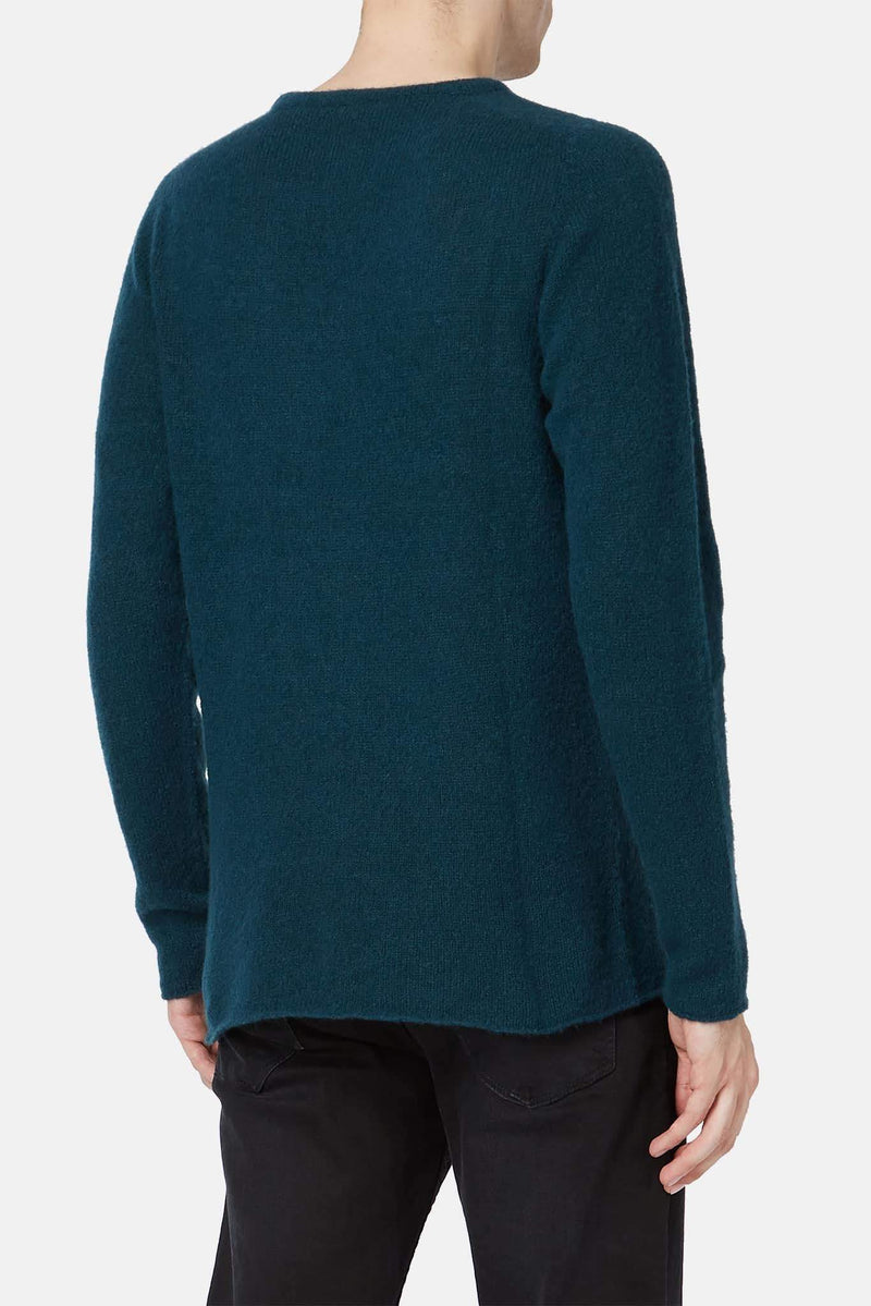 Pull en cachemire et soie vert Roberto Collina