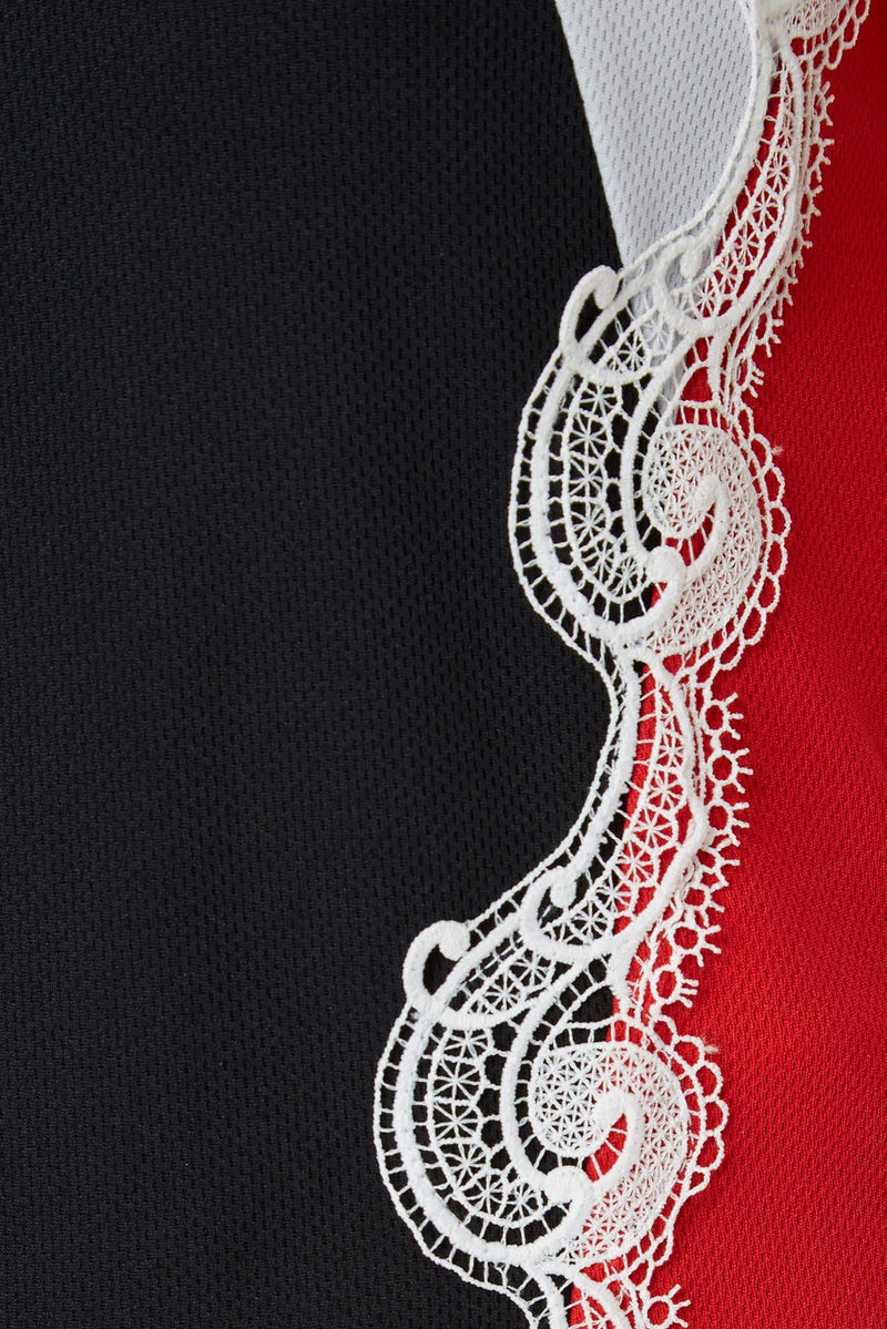 T-shirt à détails dentelle noir Koché