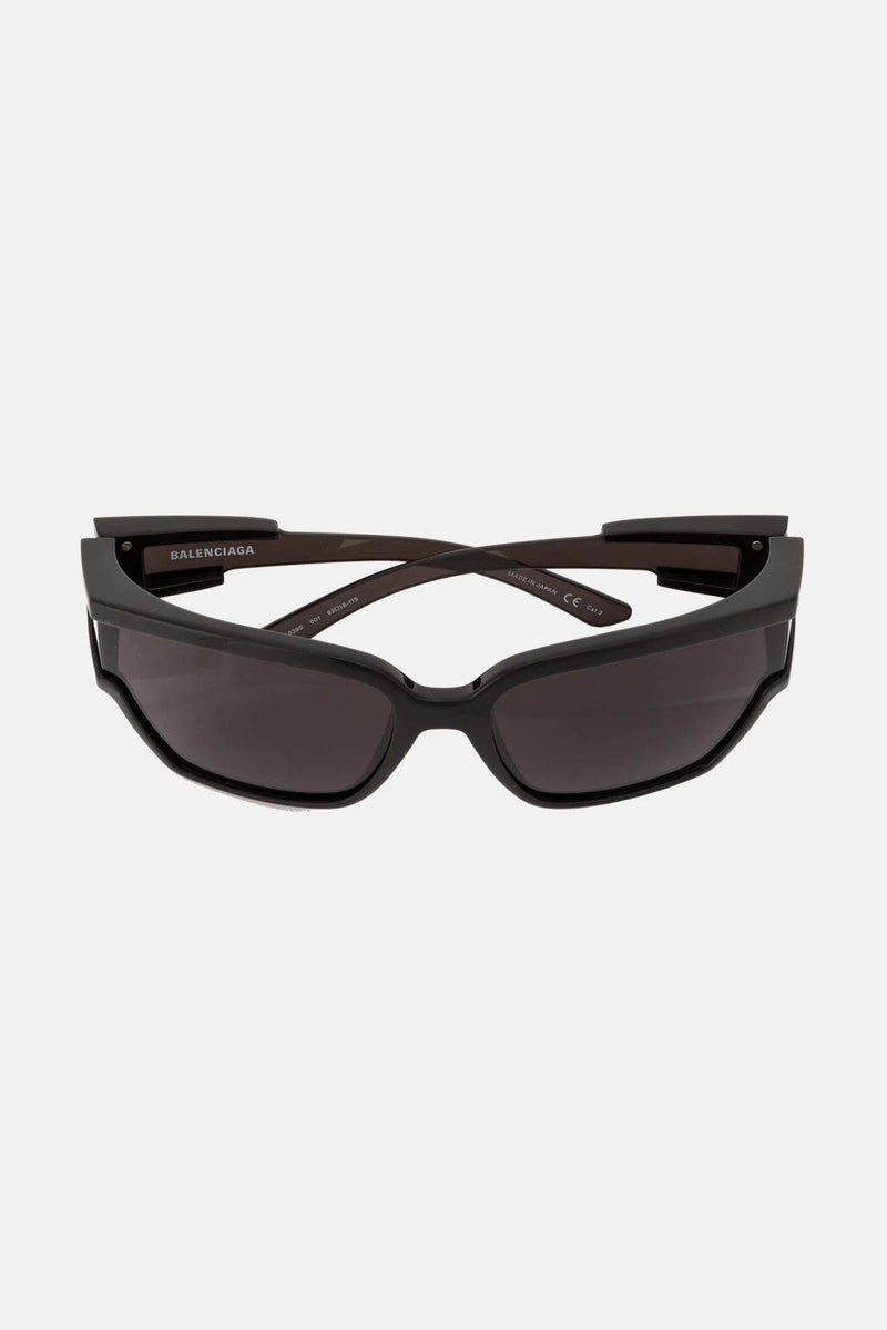 Lunettes de soleil carrées noires Balenciaga