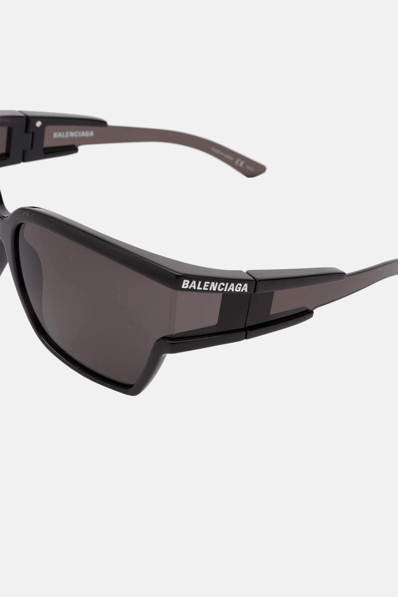 Lunettes de soleil carrées noires Balenciaga