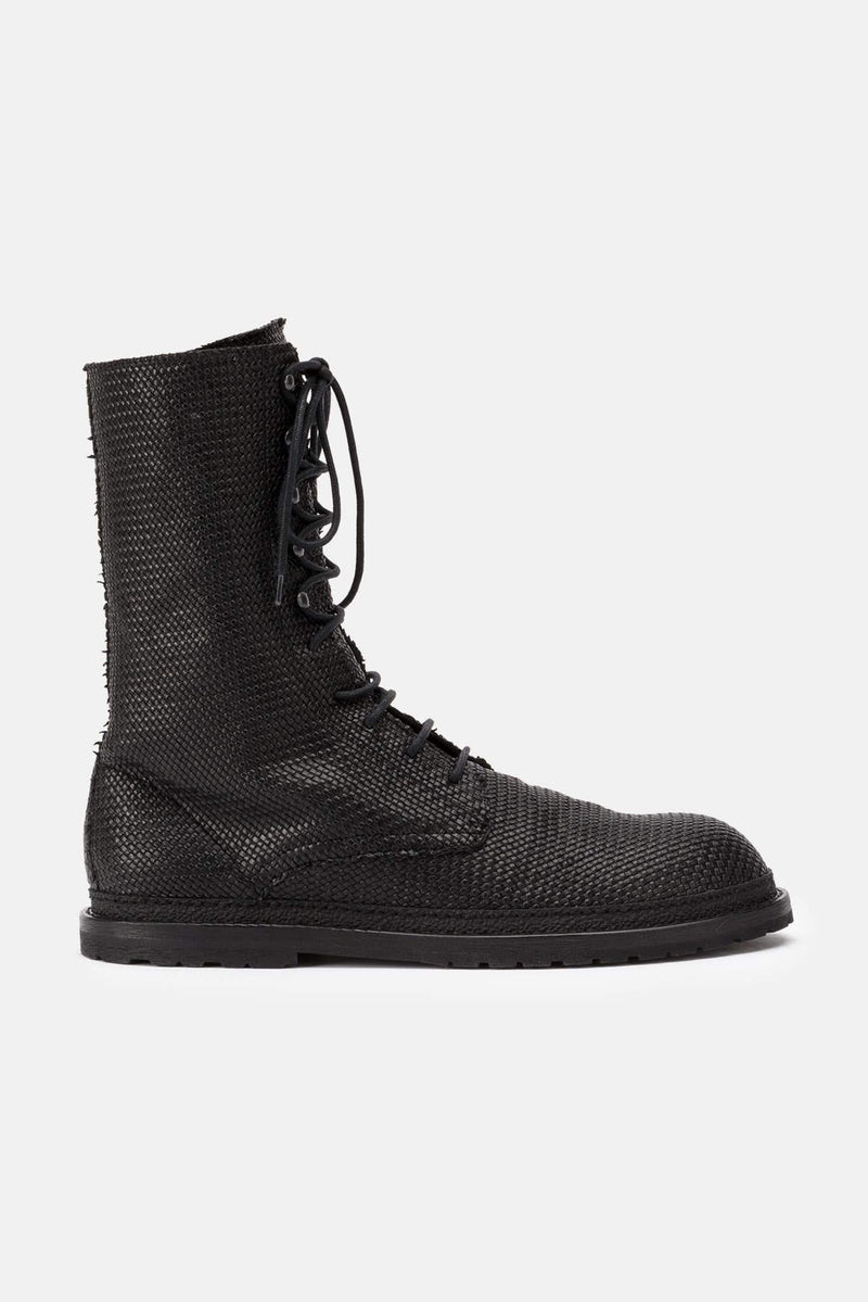 Bottes en cuir noires Ann Demeulemeester