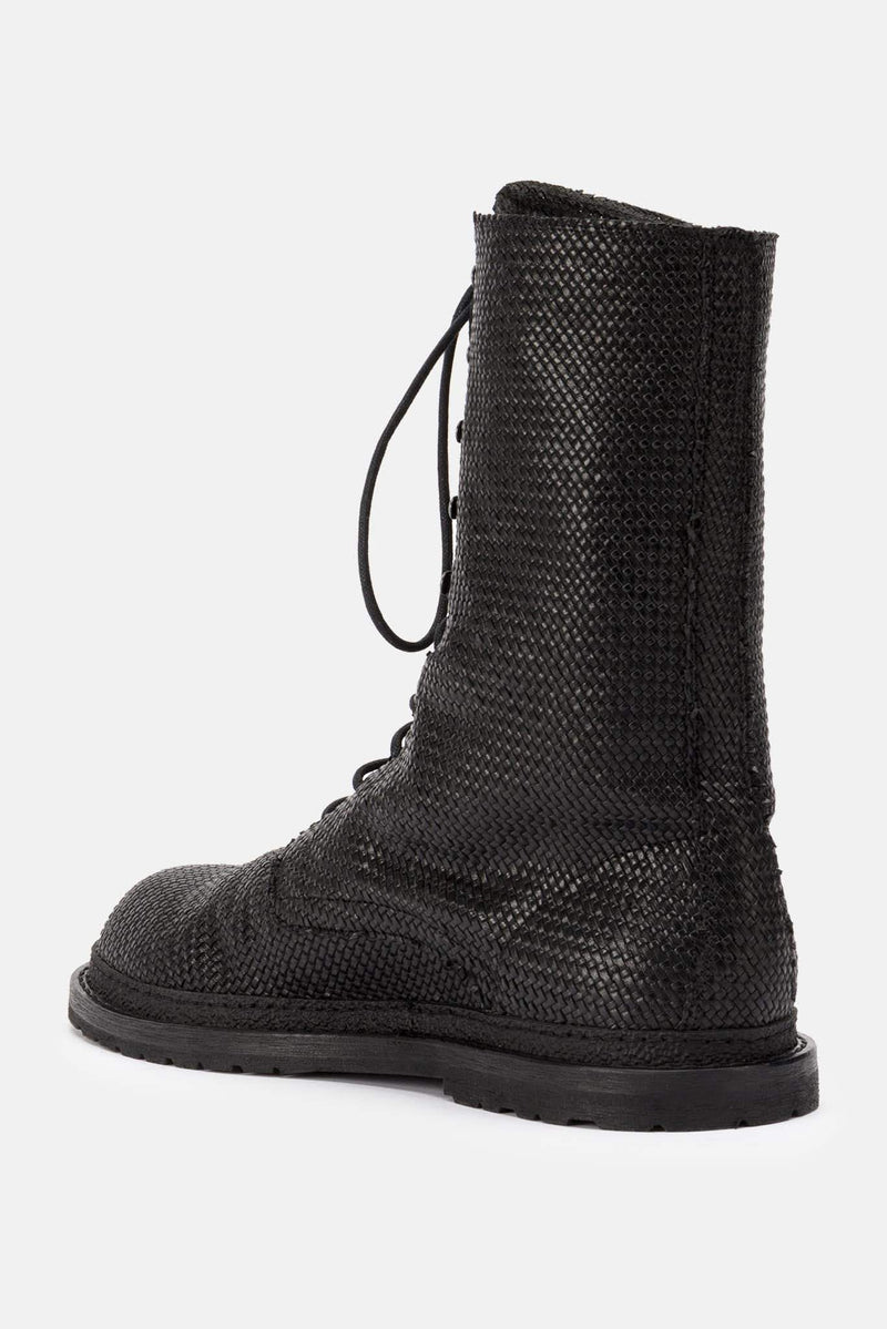 Bottes en cuir noires Ann Demeulemeester