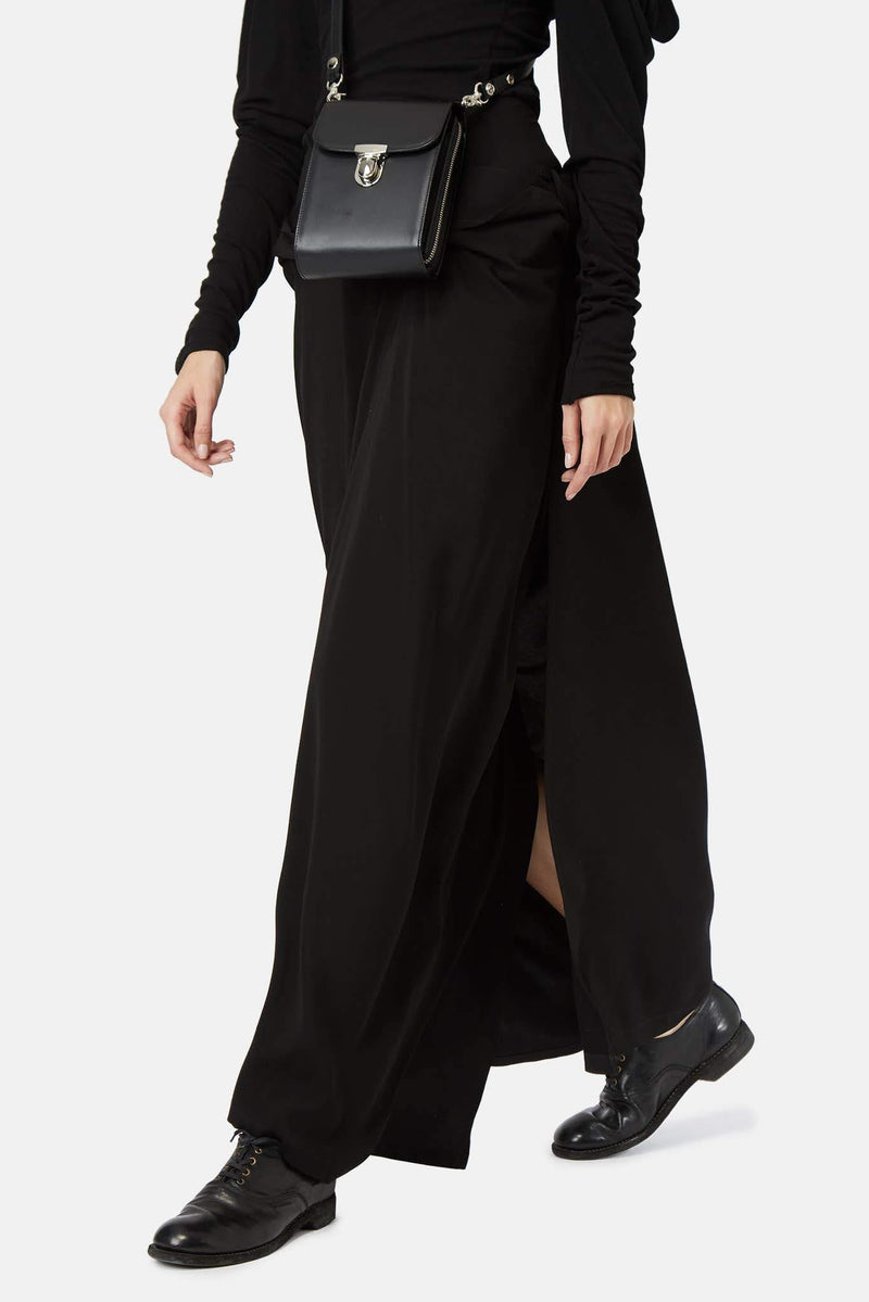 Jupe asymétrique noire Yohji Yamamoto