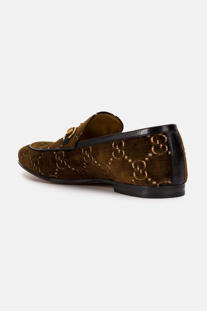 Mocassins en velours GG marron Gucci