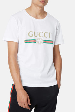 T-shirt imprimé blanc Gucci