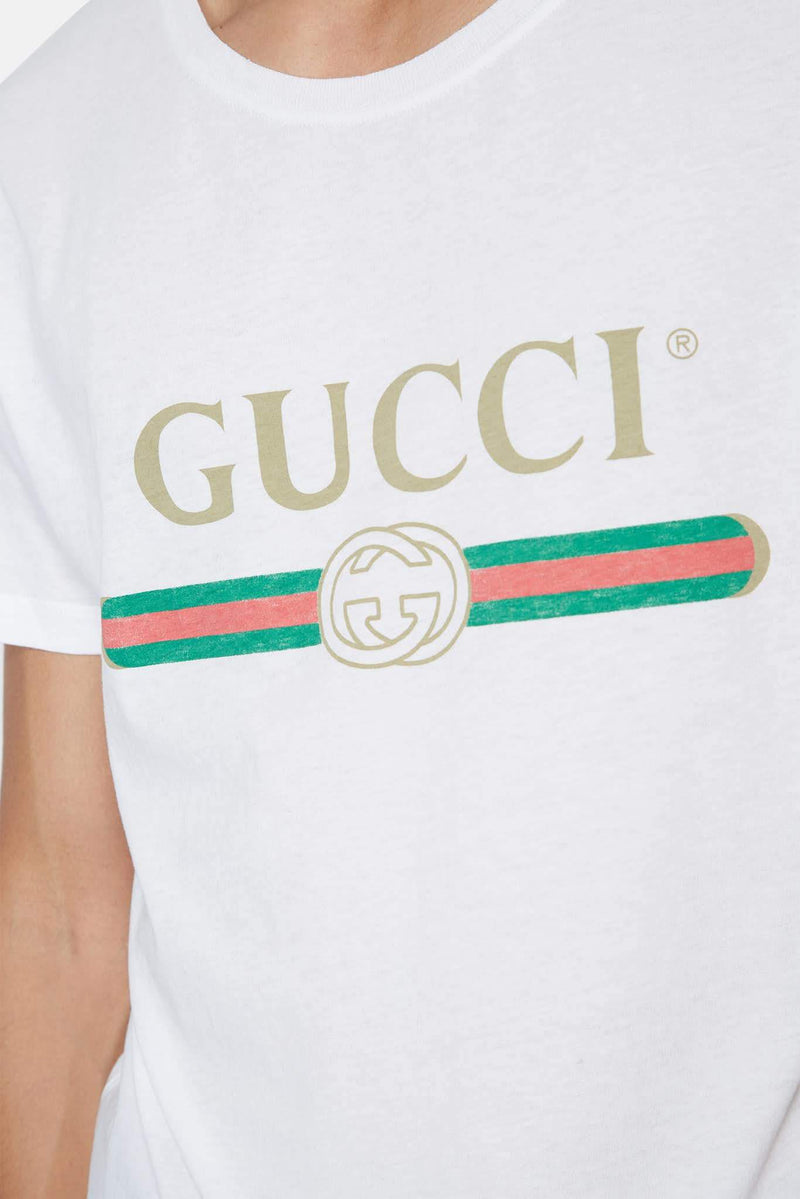 T-shirt imprimé blanc Gucci