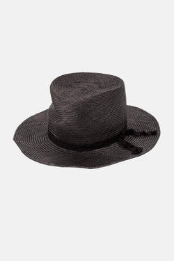 Chapeau de paille gris Yohji Yamamoto