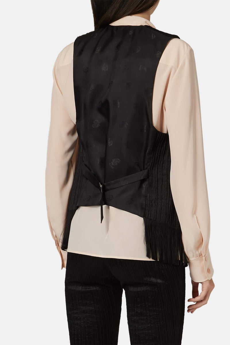 Gilet frangé noir Chloé