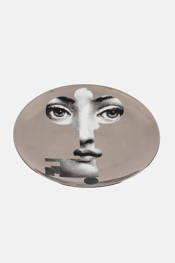 Assiette murale Tema e Variazioni PTVW047- Argentée Fornasetti