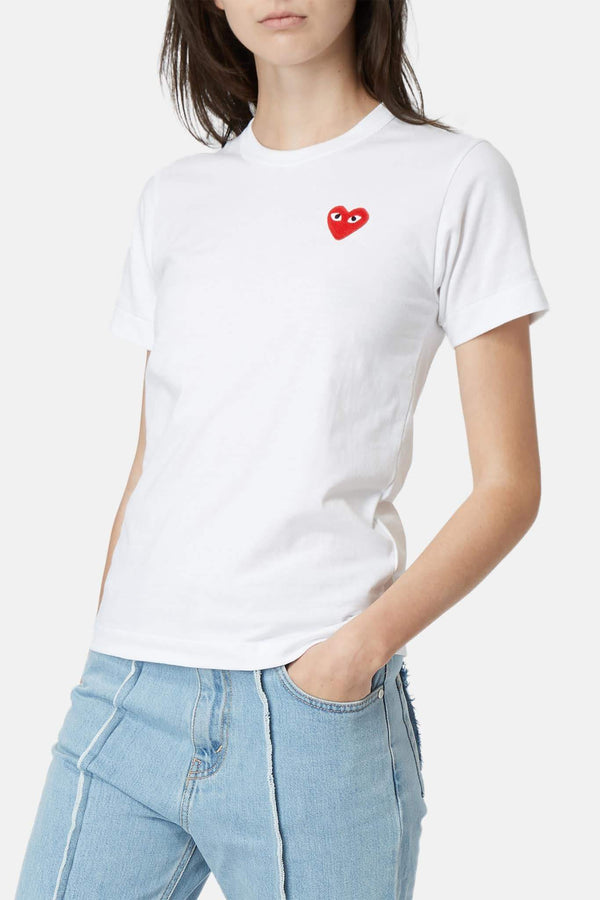 T-shirt en coton blanc PLAY Comme des Garçons