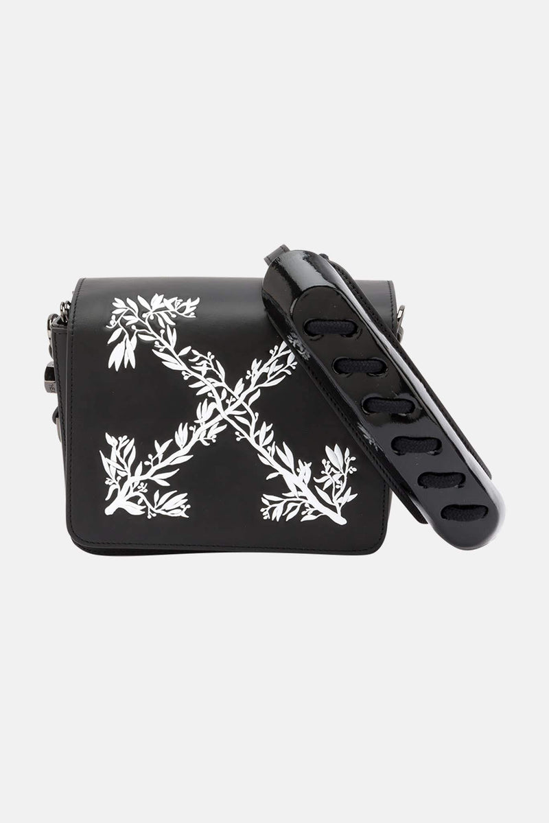 Sac porté épaule noir "Leaves Binder Clip" Off-White