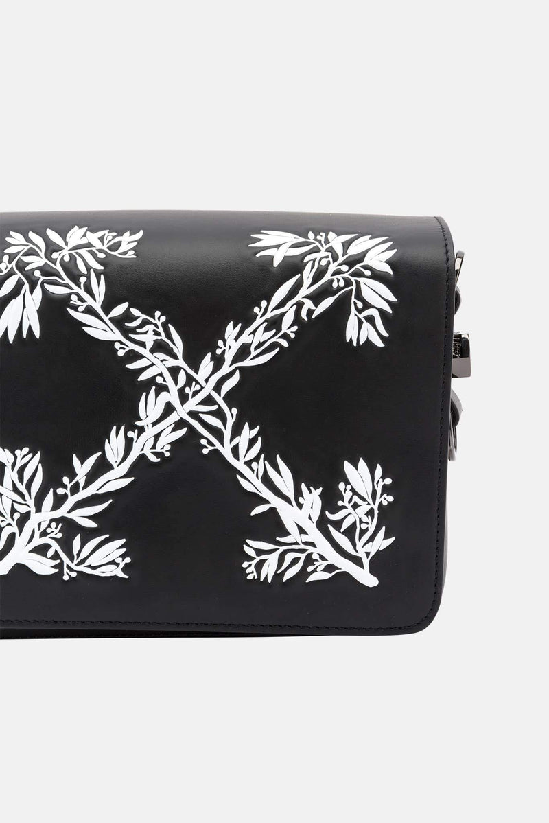 Sac porté épaule noir "Leaves Binder Clip" Off-White