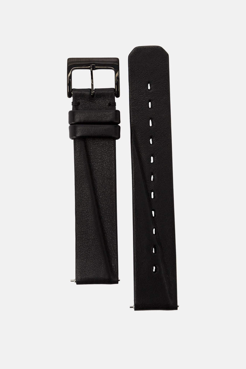 Bracelet de montre en cuir noir Fob Paris