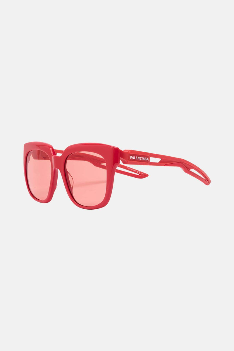 Lunettes de soleil en acétate rouges Balenciaga