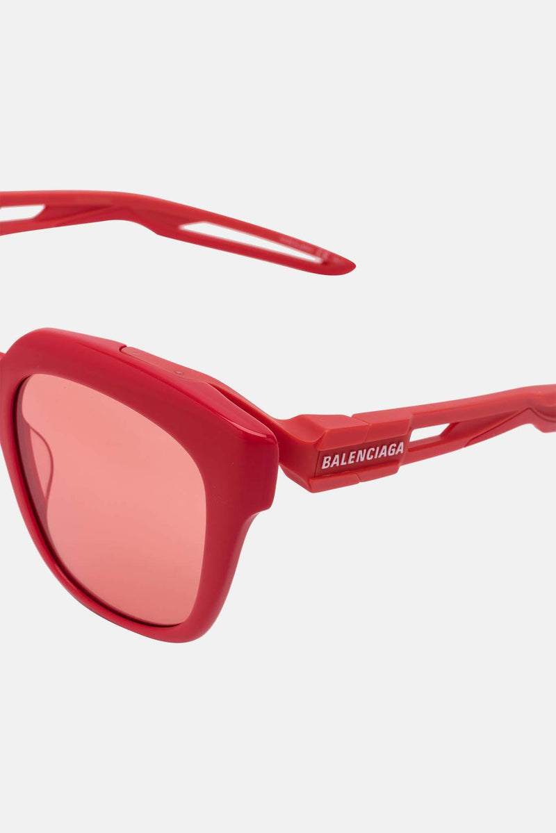 Lunettes de soleil en acétate rouges Balenciaga