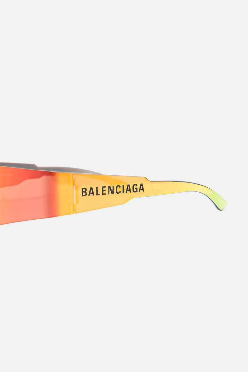 Lunettes de soleil géométriques jaunes Balenciaga