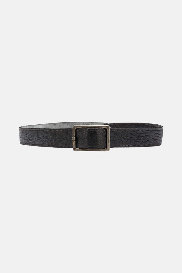 Ceinture en cuir noire et grise Carol Christian Poell