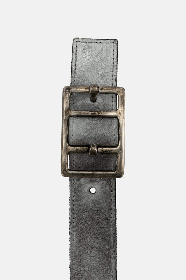 Ceinture en cuir noire et grise Carol Christian Poell