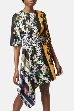 Robe imprimée multicolore Oscar de la Renta