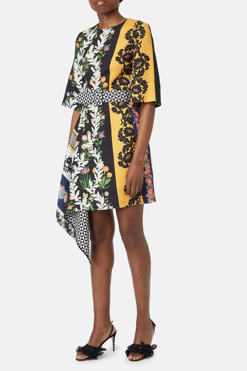 Robe imprimée multicolore Oscar de la Renta