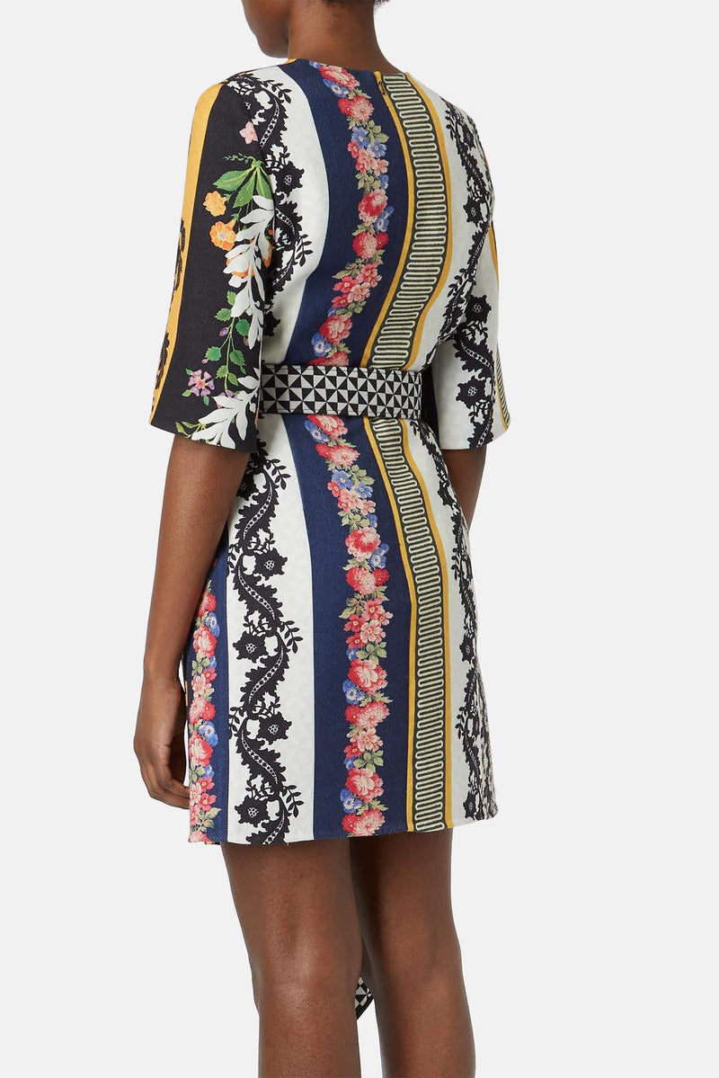 Robe imprimée multicolore Oscar de la Renta