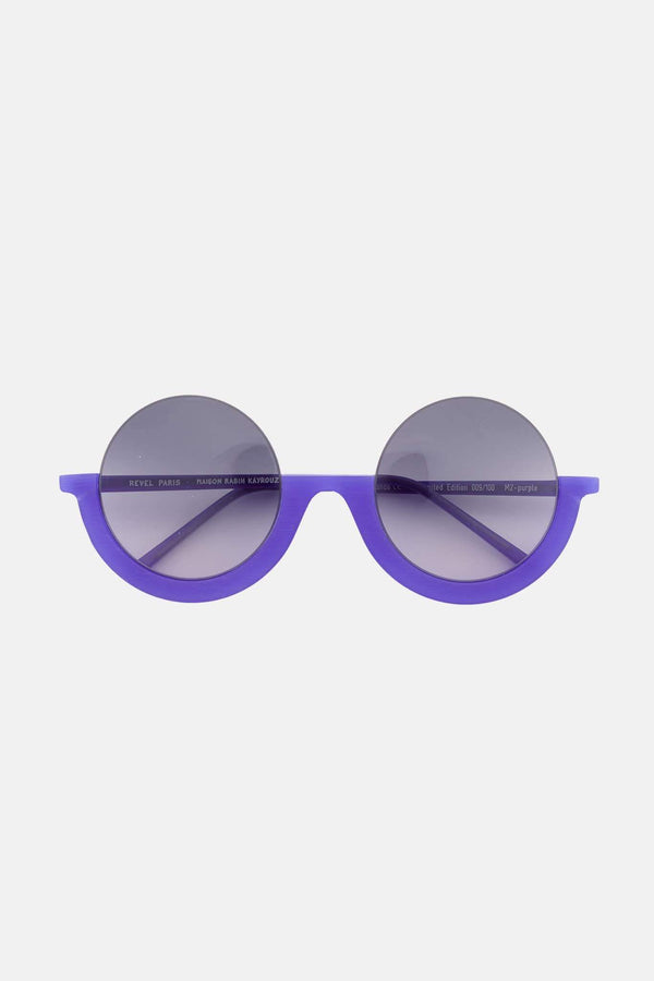 Lunettes de soleil en acétate violette Maison Rabih Kayrouz